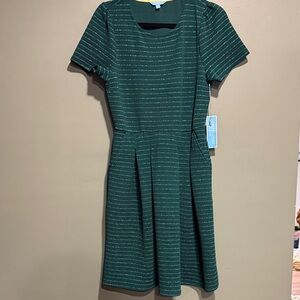 Draper James Teal Dress with Yellow Trim